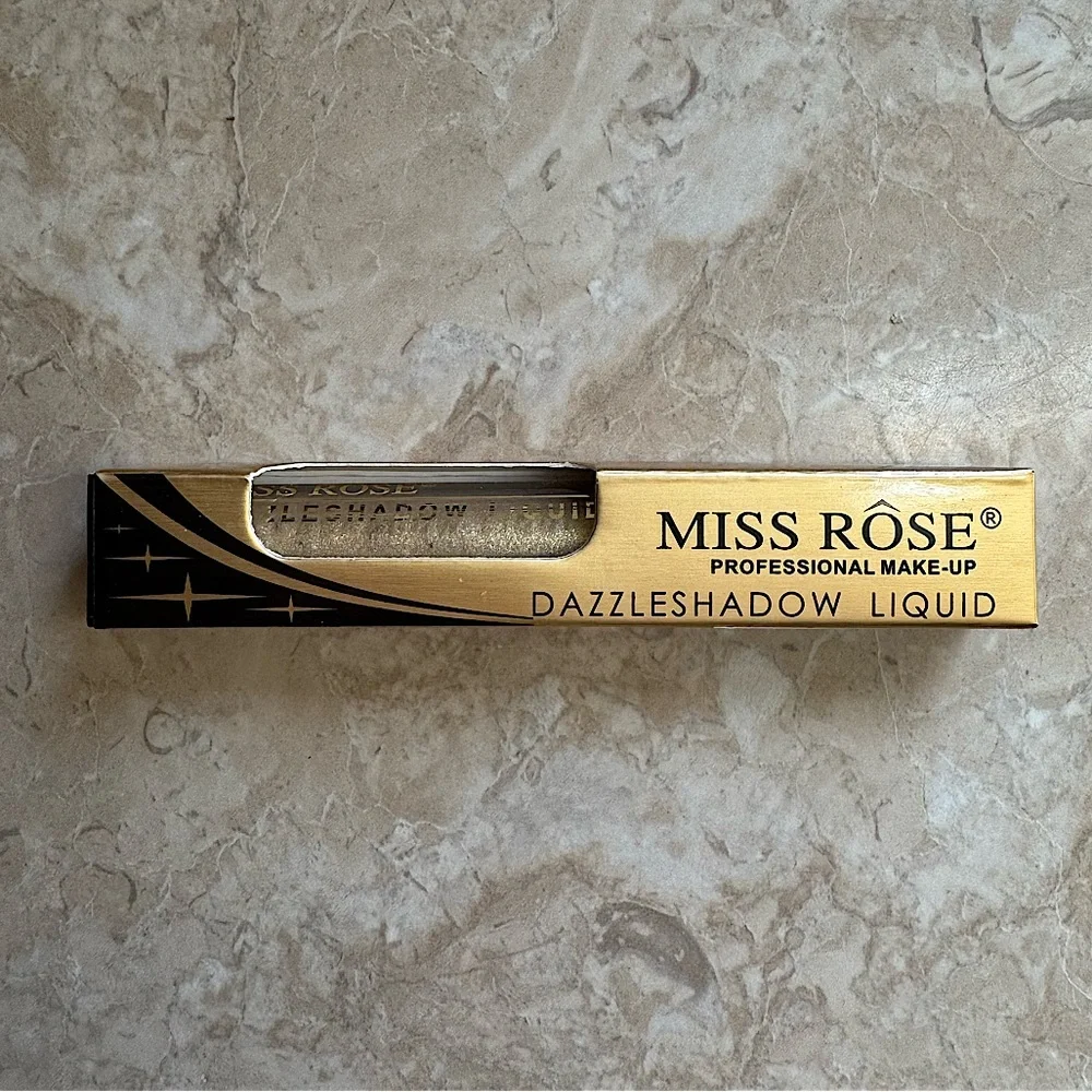 Miss Rose Dazzleshadow Liquid Eyeshadow 08 Metallic Gold Sparkle Glitter NEW